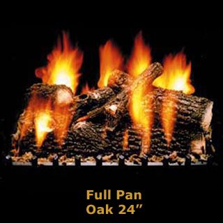 Hargrove 18 Oak Log Set - Full Pan