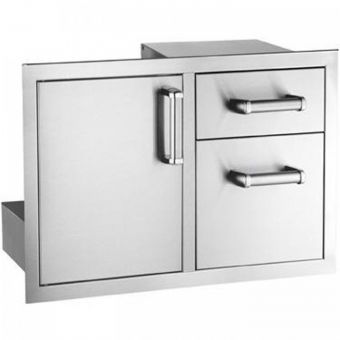 Fire Magic access door with double drawers